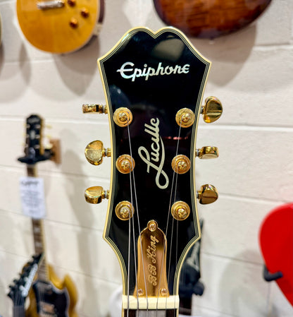 🔥MINT🔥 Epiphone B.B. King Lucille Guitar~ 2016~ Ebony Black~ Semi-Hollowbody!