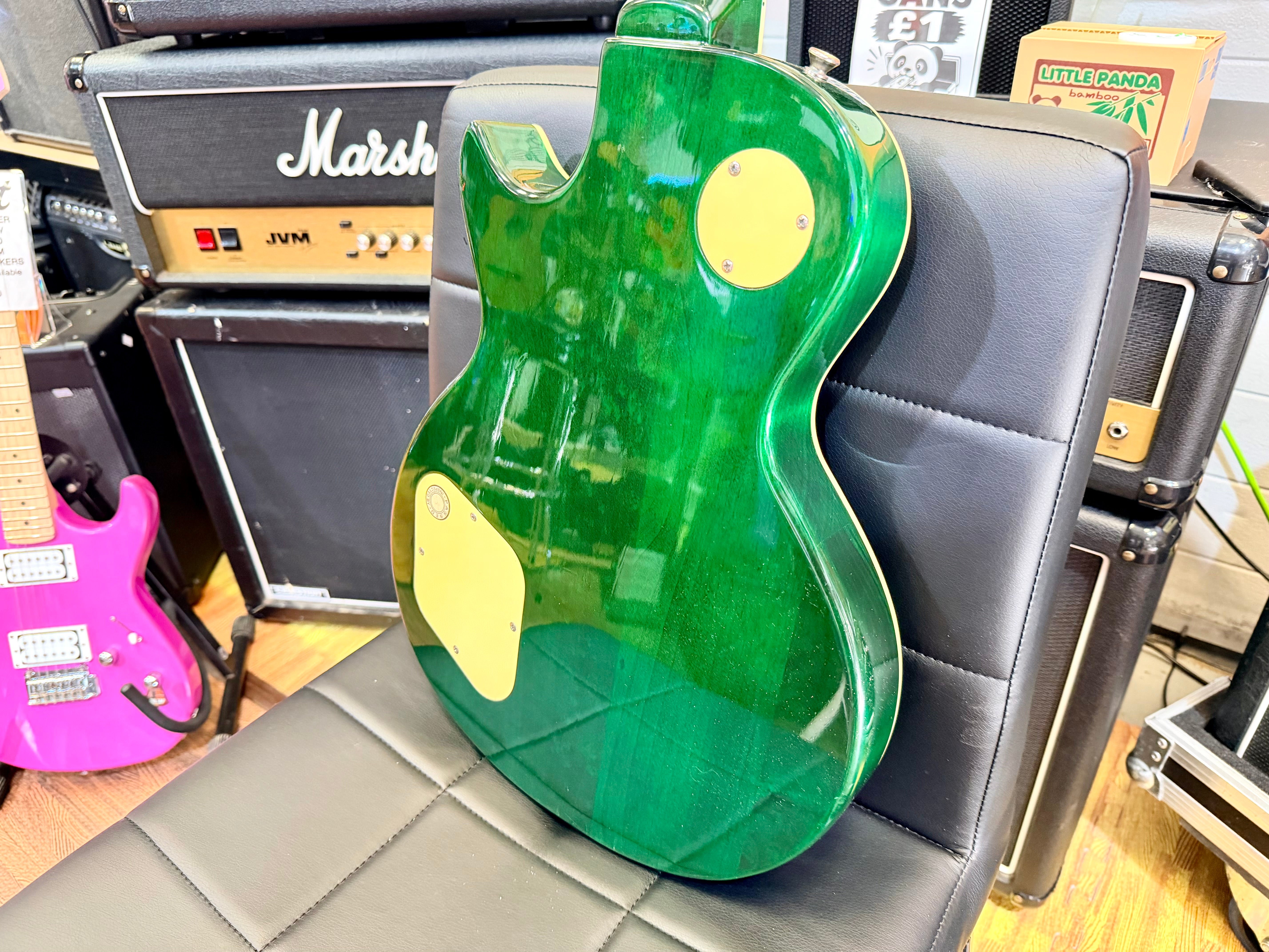 🔥1998🔥 Korean Epiphone Les Paul Standard~ Limited Edition Translucent Green!
