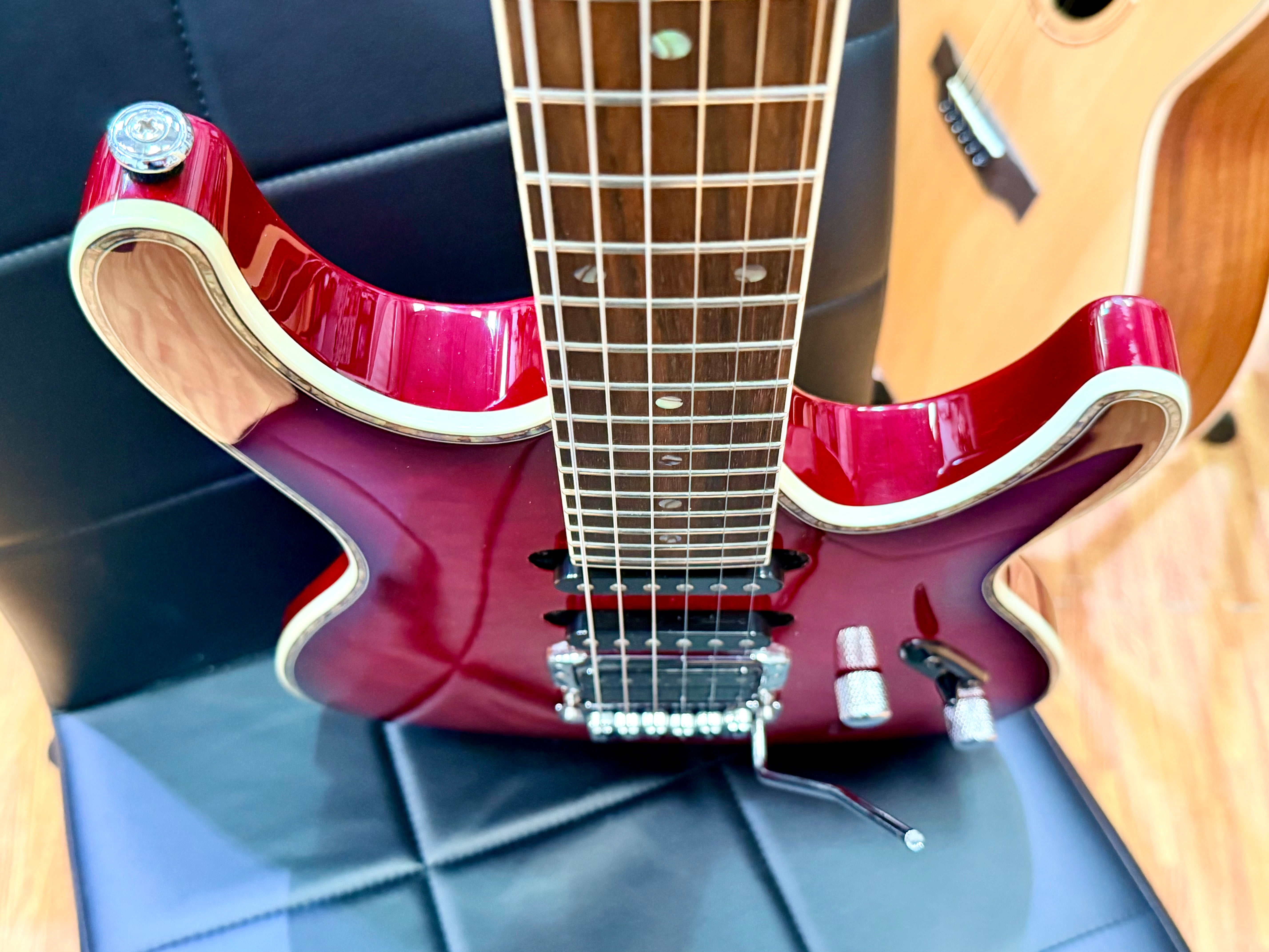⚡️2020⚡️ Ibanez SA360QM SA Series Electric Guitar~ Transparent Red Burst~ HSS!