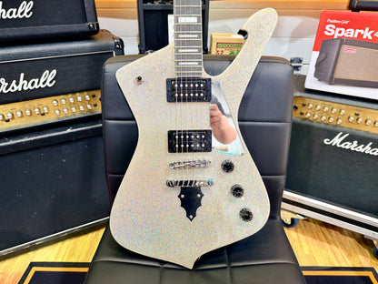 ⚡️2023⚡️ Ibanez PS60 Paul Stanley Signature~ Metallic Silver Sparkle Guitar!