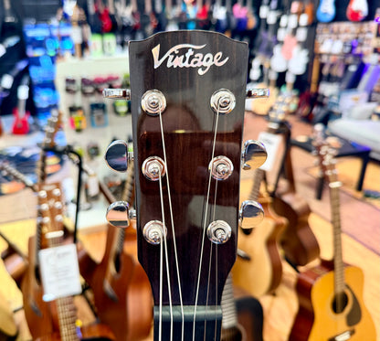 ✨NEW✨ Vintage Pacific Coast Series VEC300CR Electro-Acoustic Guitar~ Claret Red