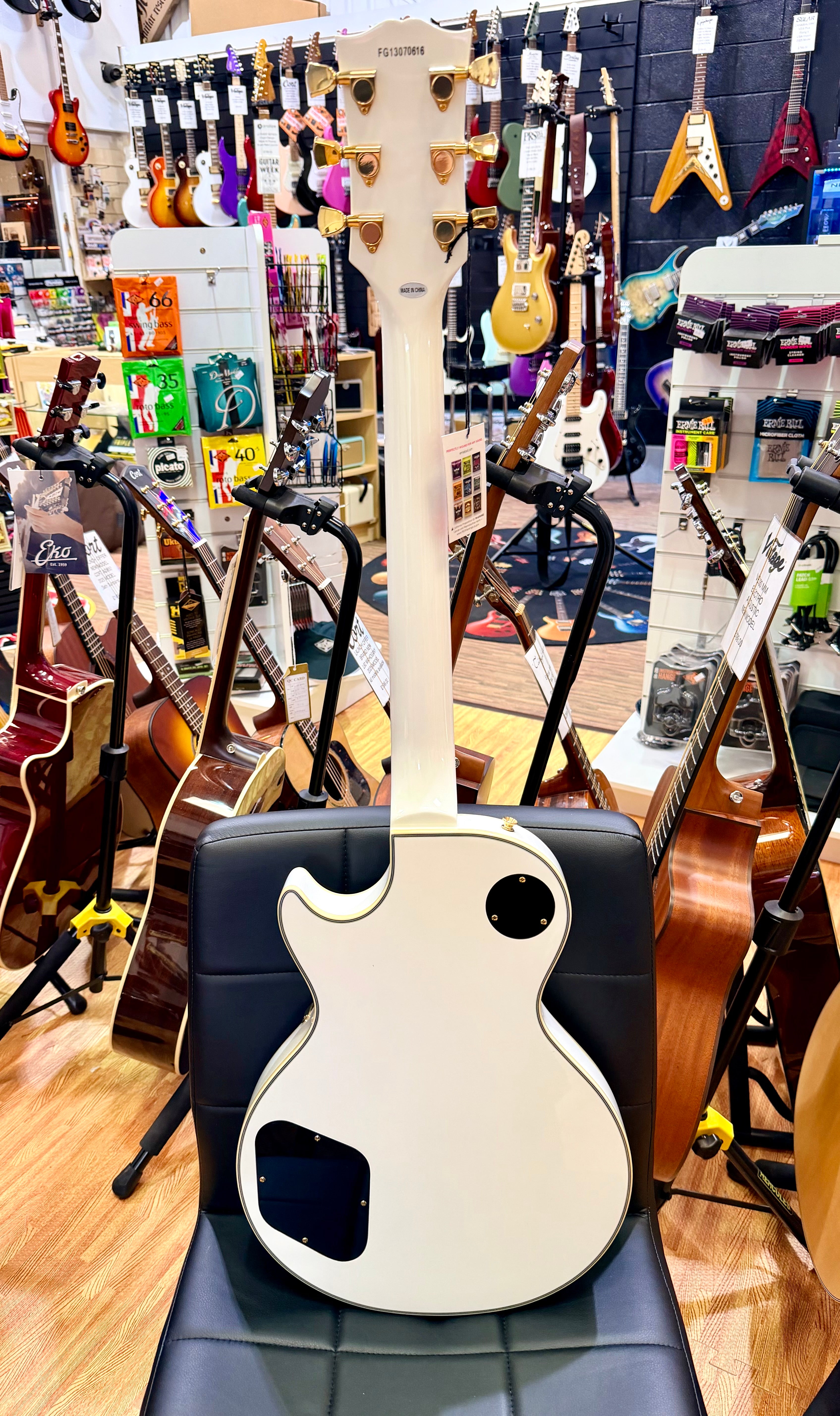 ✨2013✨ Burny SRLC-55 Les Paul Custom~ Alpine White~ Japanese Domestic Import!