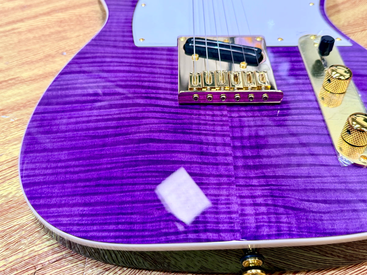⚡️2026⚡️ JET Guitars JT-600 Roasted Maple~ Flamed Maple Purple & Gold~NEW LAUNCH
