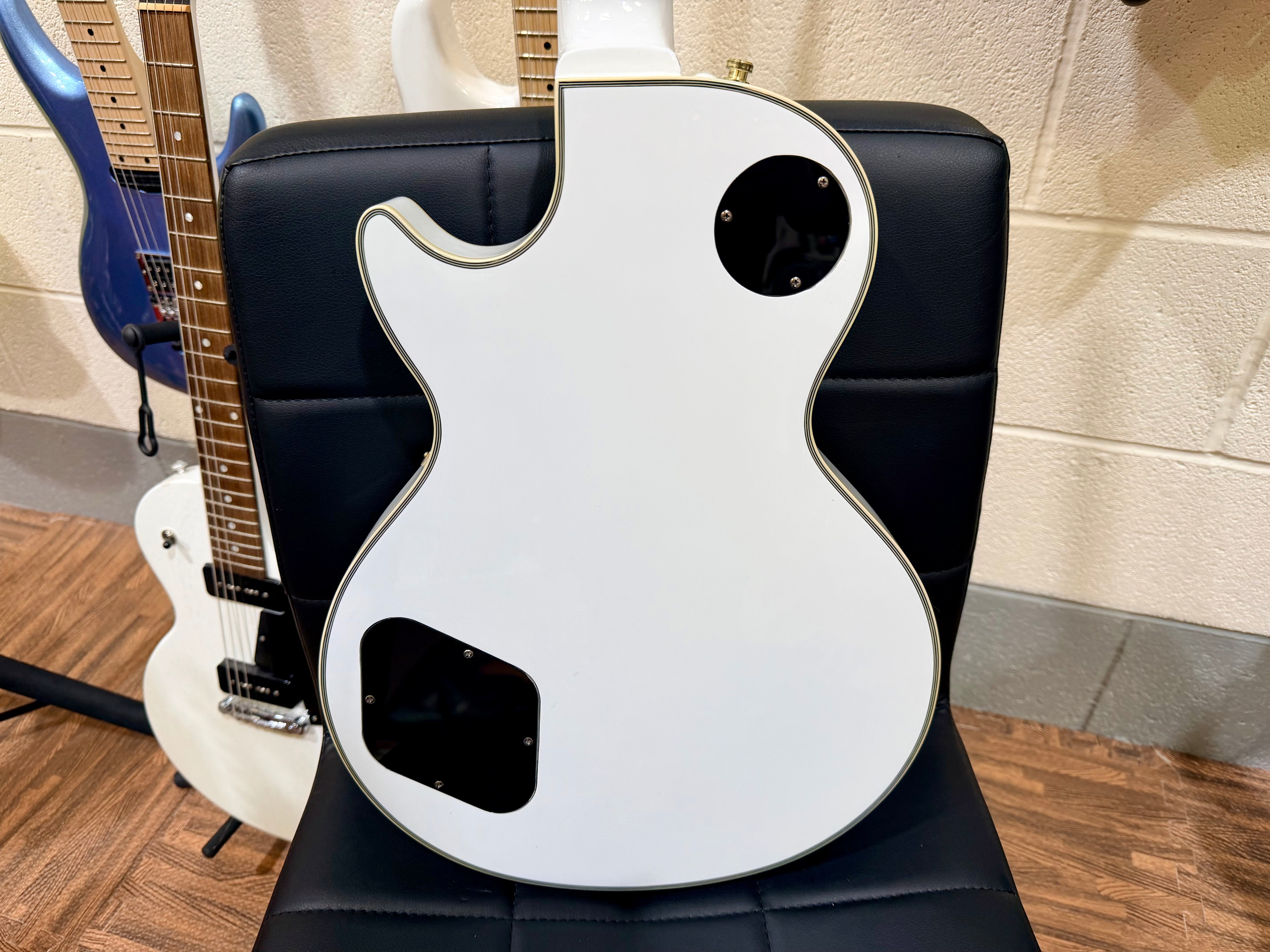 🌟2001 KOREA🌟 Epiphone Les Paul Custom~ Alpine White~ Seymour Duncan + Case!