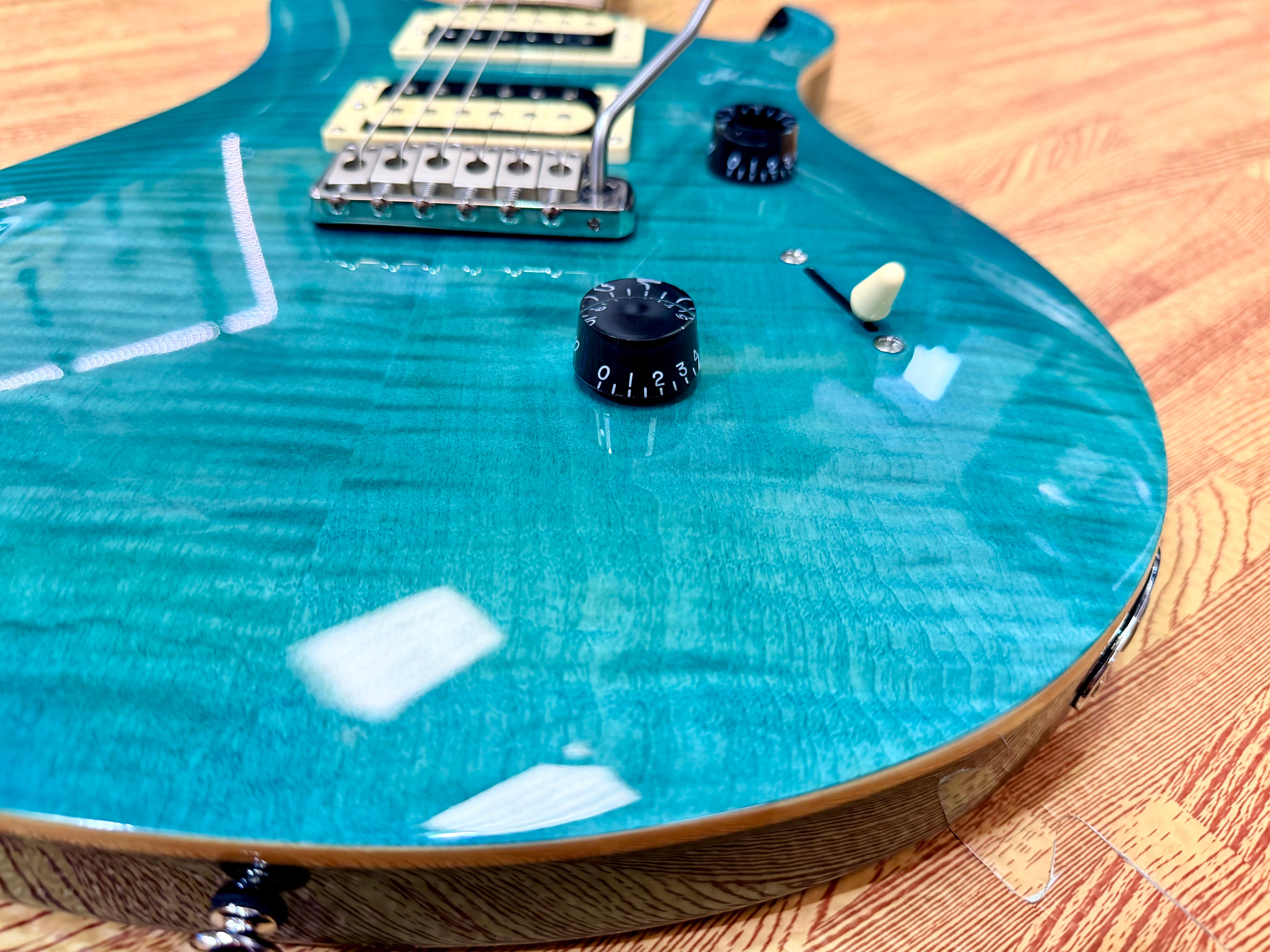 ✨RARE✨ PRS SE Custom 24 Roasted Maple Limited Edition~ Sapphire Turquoise + Bag
