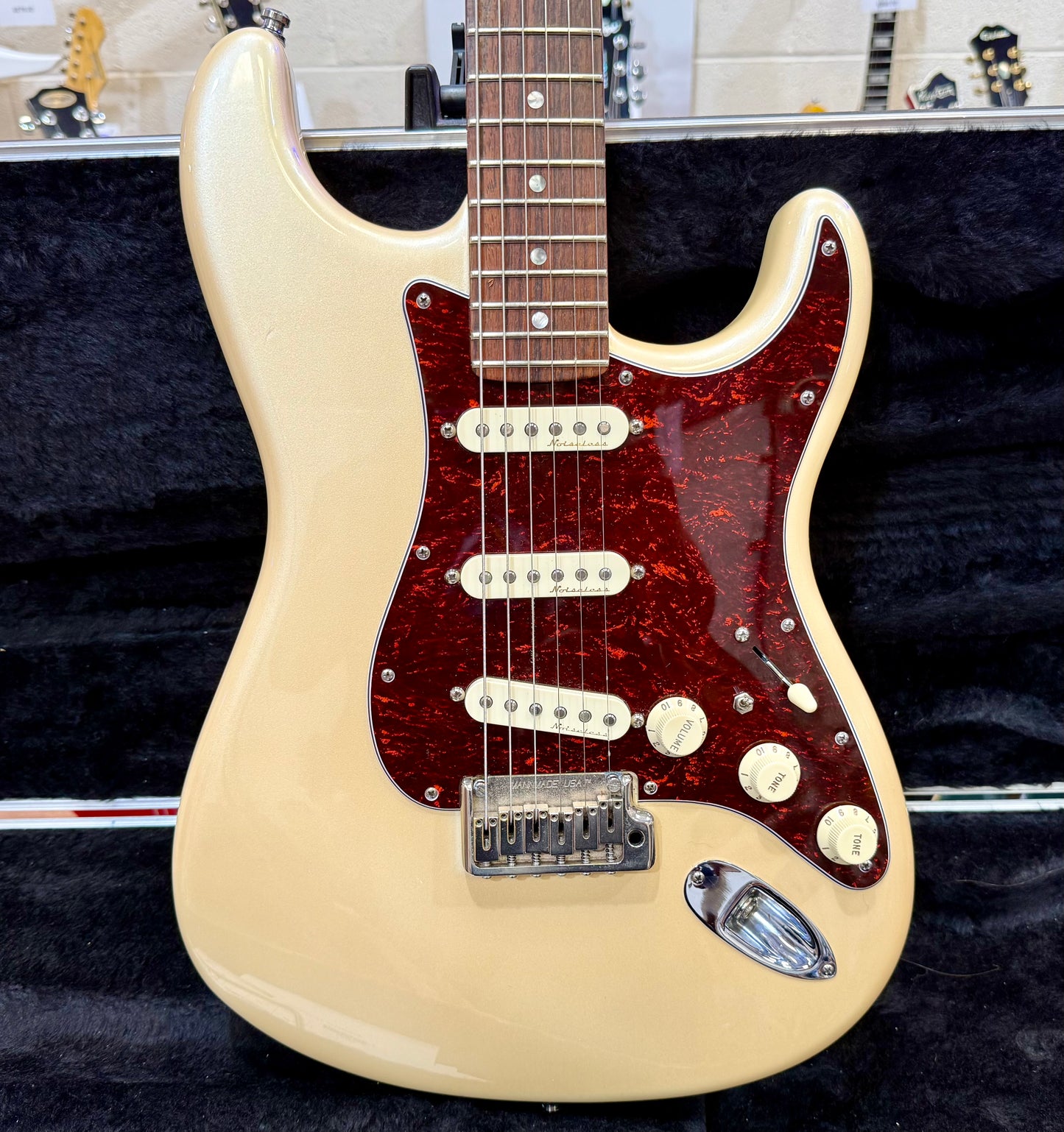 🌟2010🌟 Fender American Deluxe Stratocaster~ Olympic Pearl~ Noiseless~ Gilmour!
