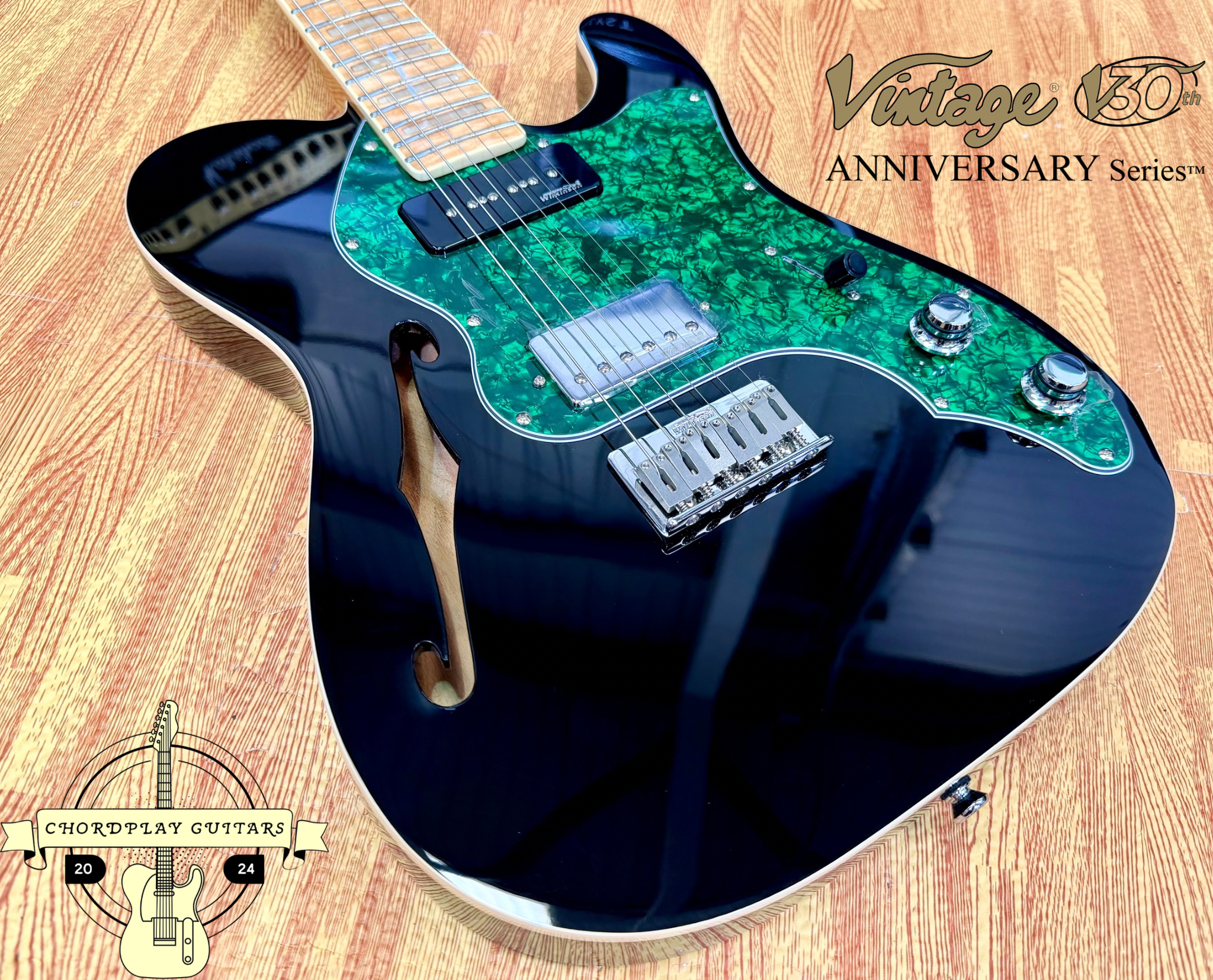 🔥LAST ONE🔥 Vintage 30th Anniversary V72 ReIssued~ Thinline~ Black + Gig Bag!
