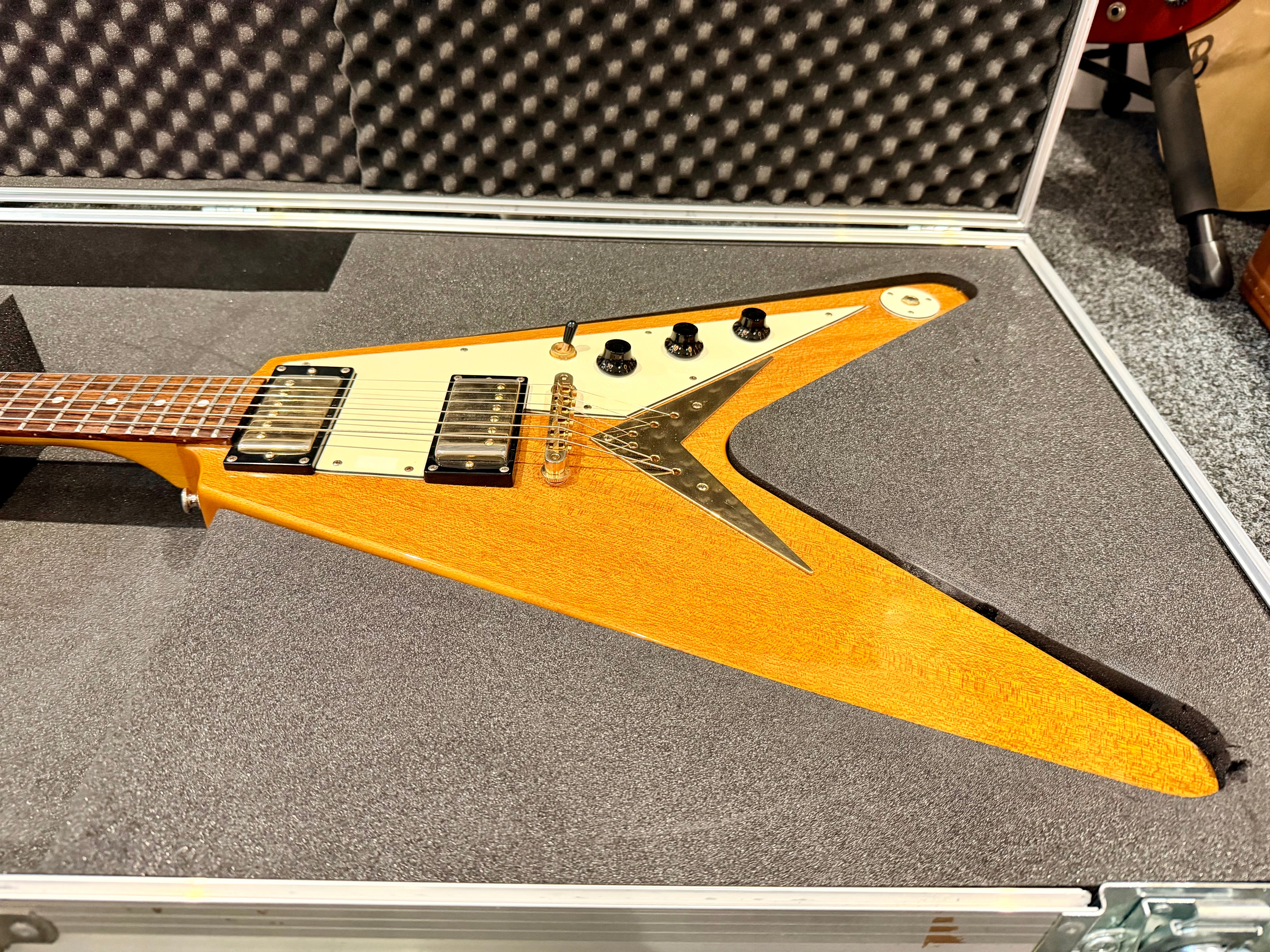 🔥2003 RARE🔥 Epiphone Korina Flying V ’58 Reissue~ Unsung Korea + Flight Case!