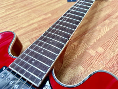 🍒LATEST 2026🍒 EKO Fusion Cherry Red Semi-Hollow Electric Guitar~ 335 Style!