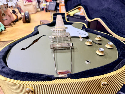 ✨2024✨ Epiphone Casino Worn Olive Drab Hollowbody Guitar + Hard Case~ MINT!