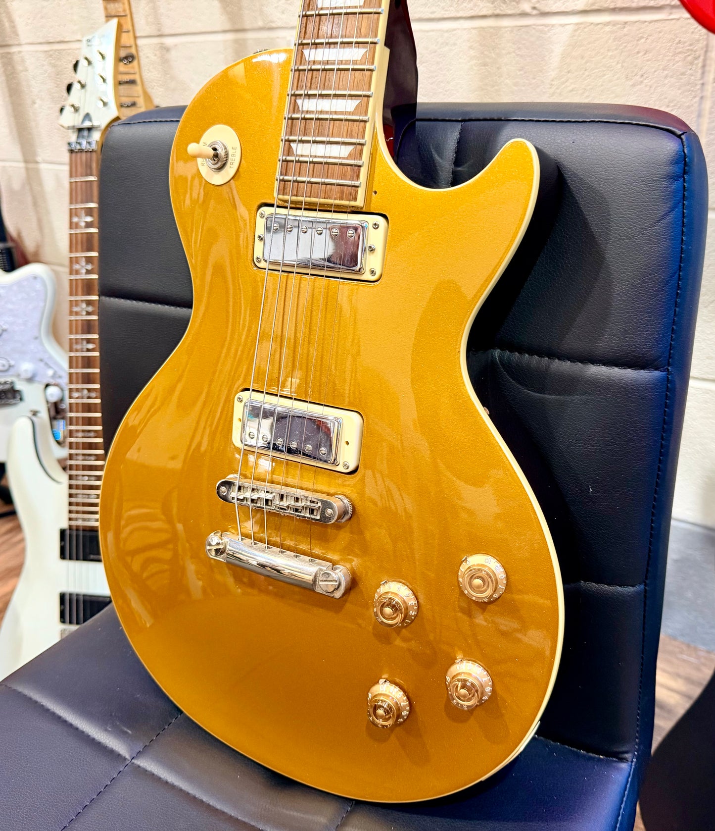 🔥2009🔥 Burny Les Paul Gold Top~ Super Grade Model~ RARE W/Mini Humbuckers!