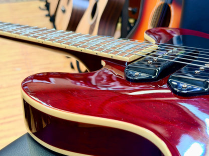 ✨2018✨ Epiphone Riviera Custom P93 Wine Red Bigsby P90 + New Gator Hard Case!
