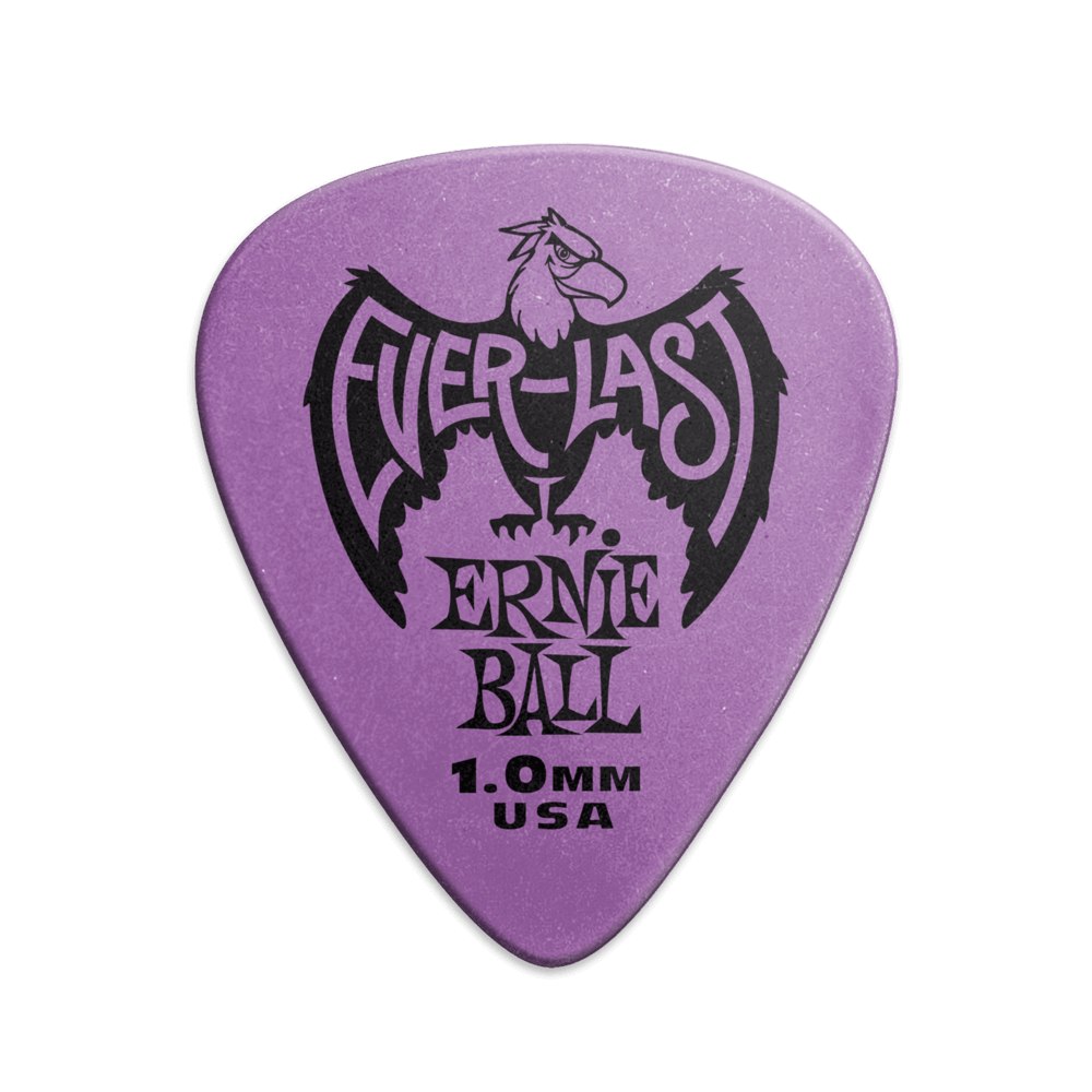 Ernie Ball Everlast Picks- 1.00mm Purple 12 Pack