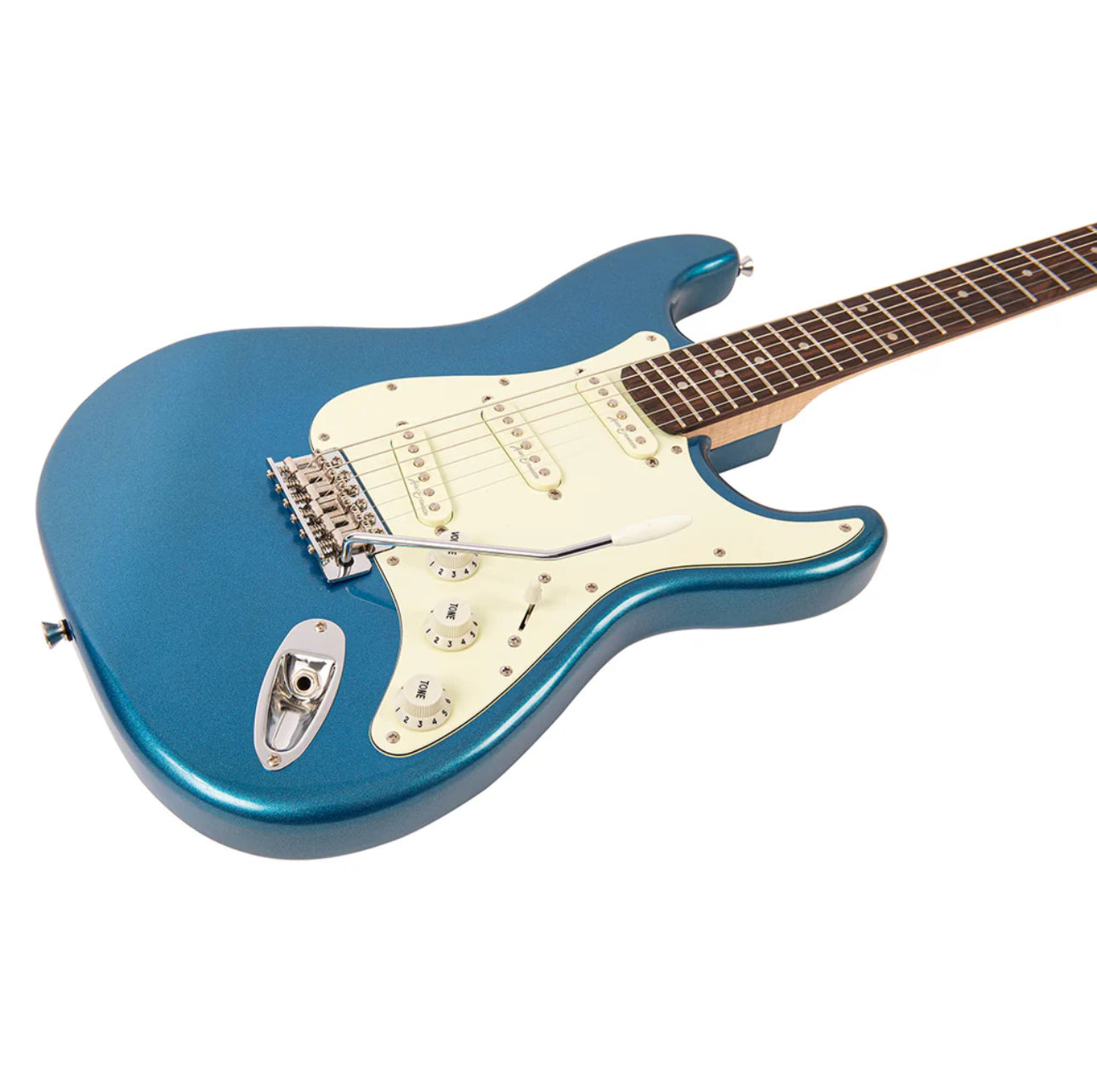 Vintage V60 Coaster Series Electric Guitar Starter Pack Bundle~ Candy Apple Blue