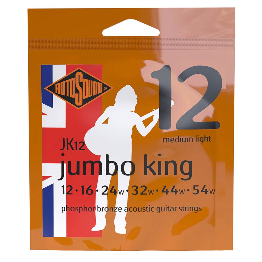 Rotosound Jumbo King string set acoustic phosphor bronze wound 12-54