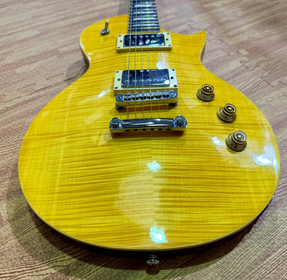 2015 ESP LTD EC-256 FM Lemon Drop~ Flamed Maple Electric Guitar~ Rosewood