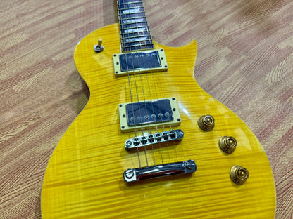 2015 ESP LTD EC-256 FM Lemon Drop~ Flamed Maple Electric Guitar~ Rosewood