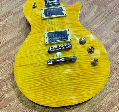 2015 ESP LTD EC-256 FM Lemon Drop~ Flamed Maple Electric Guitar~ Rosewood