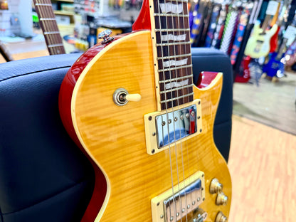 2015 ESP LTD EC-256 FM Lemon Drop~ Flamed Maple Electric Guitar~ Rosewood