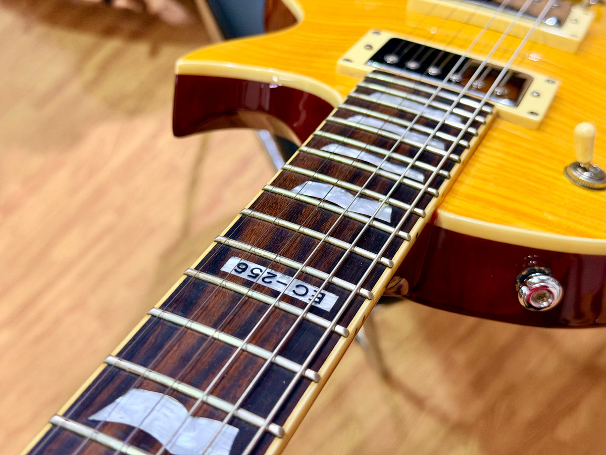 2015 ESP LTD EC-256 FM Lemon Drop~ Flamed Maple Electric Guitar~ Rosewood