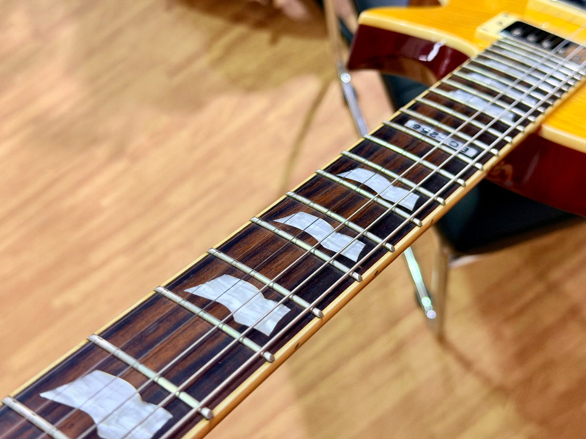 2015 ESP LTD EC-256 FM Lemon Drop~ Flamed Maple Electric Guitar~ Rosewood