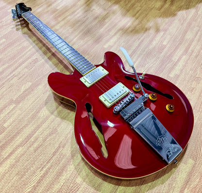 Fret King Elise Custom Cherry Red~ Semi Hollow Electric Guitar~ Vibrato~ B Stock