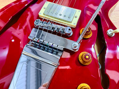 Fret King Elise Custom Cherry Red~ Semi Hollow Electric Guitar~ Vibrato~ B Stock