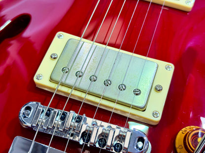 Fret King Elise Custom Cherry Red~ Semi Hollow Electric Guitar~ Vibrato~ B Stock