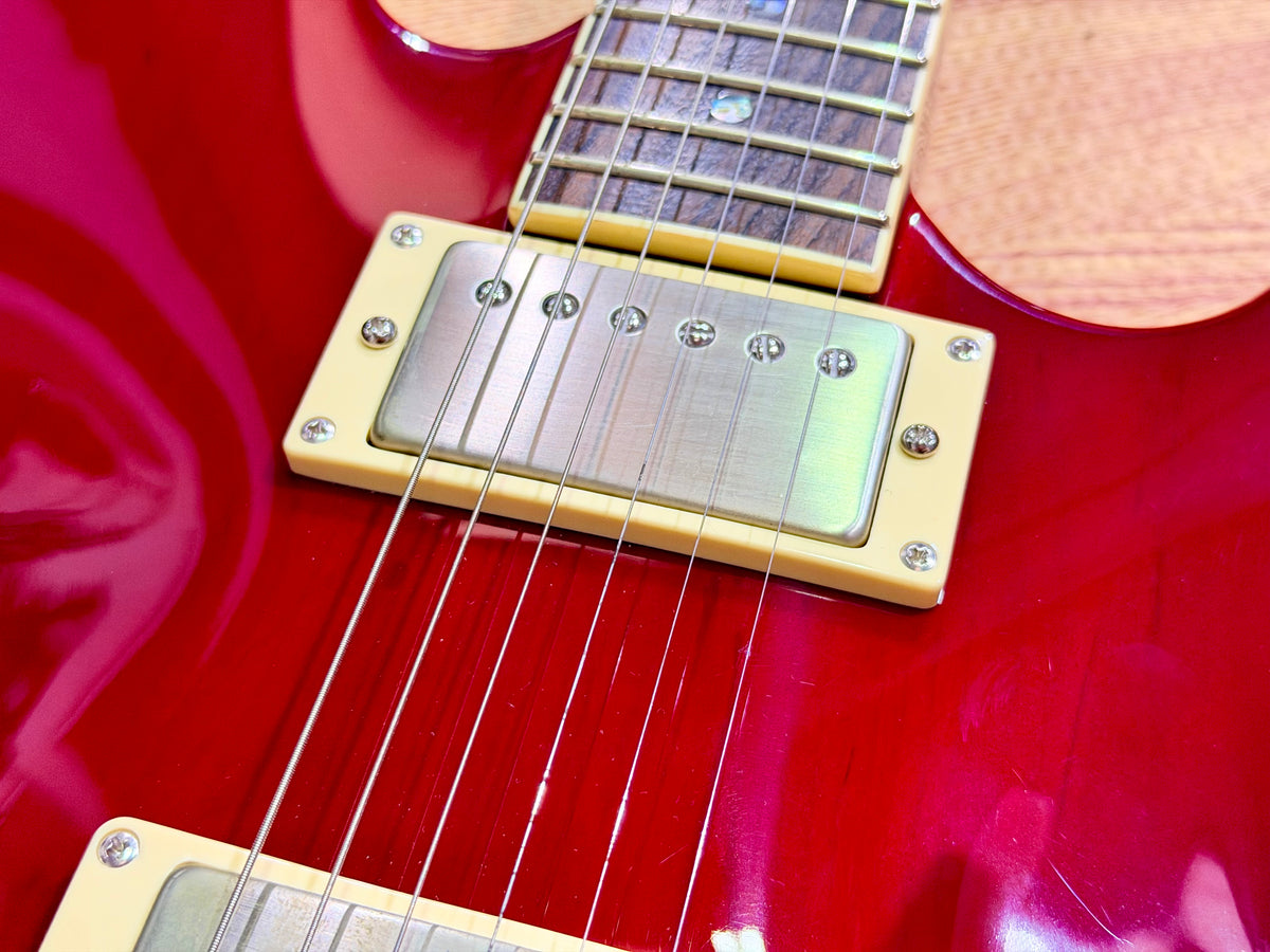 Fret King Elise Custom Cherry Red~ Semi Hollow Electric Guitar~ Vibrato~ B Stock
