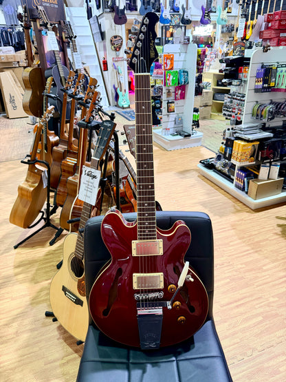 Fret King Elise Custom Cherry Red~ Semi Hollow Electric Guitar~ Vibrato~ B Stock