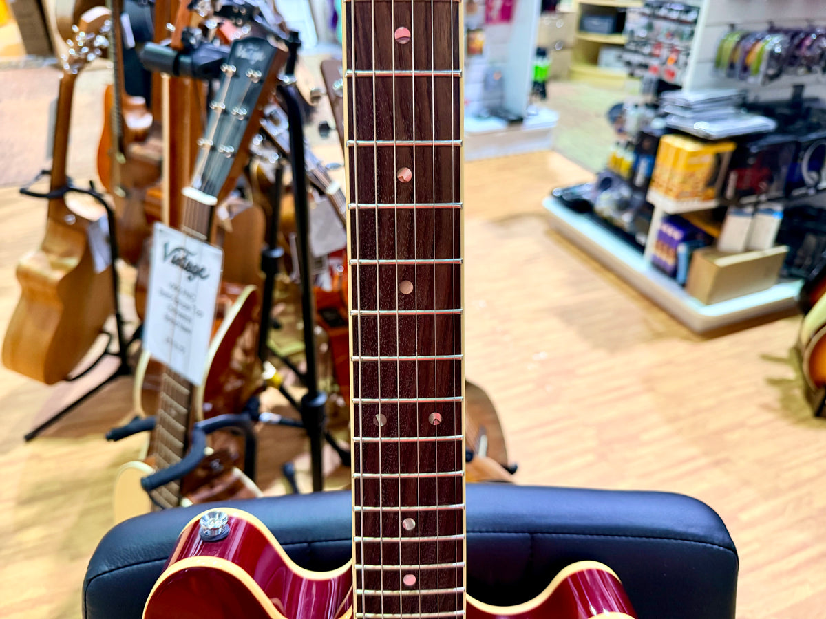 Fret King Elise Custom Cherry Red~ Semi Hollow Electric Guitar~ Vibrato~ B Stock