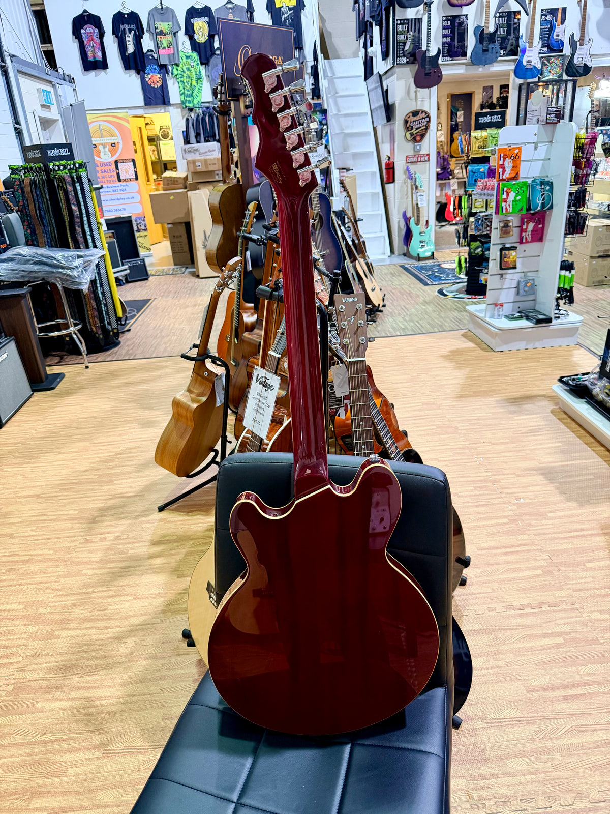 Fret King Elise Custom Cherry Red~ Semi Hollow Electric Guitar~ Vibrato~ B Stock