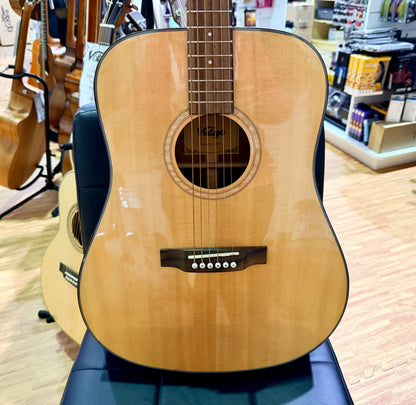 Vintage DM-A Dreadnought Acoustic Guitar Natural~ B Stock~ New Strings & Setup