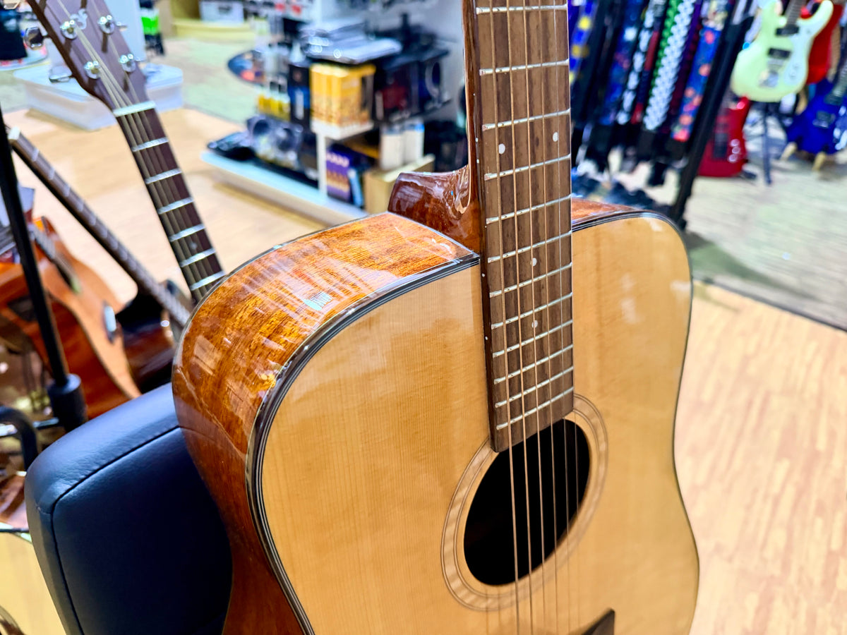 Vintage DM-A Dreadnought Acoustic Guitar Natural~ B Stock~ New Strings & Setup