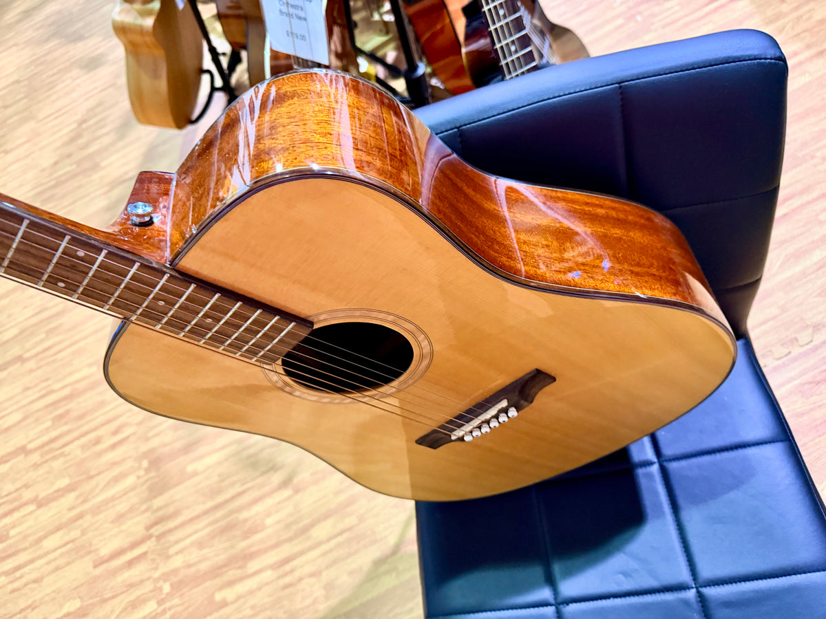 Vintage DM-A Dreadnought Acoustic Guitar Natural~ B Stock~ New Strings & Setup