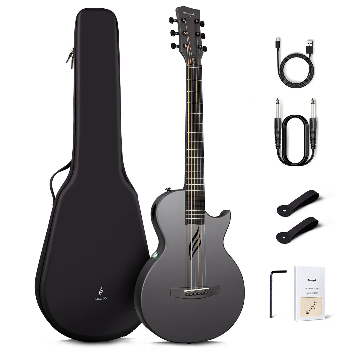 Enya Nova Go SP1 Black Carbon Fibre Electro-Acoustic Guitar