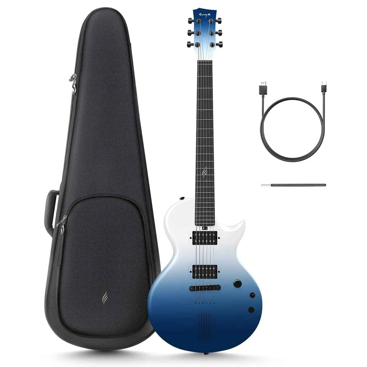 Enya Nova Go Sonic~ Ocean Blue~ Smart Electric Guitar~Speaker & FX + Bag