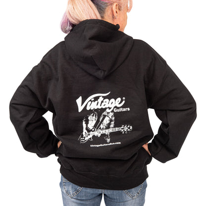 Vintage Fleece Hoodie ~ Black, Extra Large