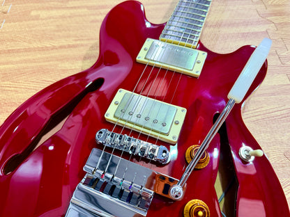 Fret King Elise Custom Cherry Red~ Semi Hollow Electric Guitar~ Vibrato~ B Stock