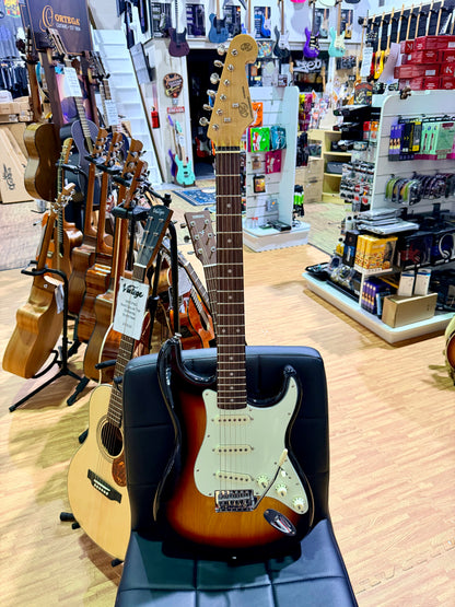 SX SST62+ 3-Tone Sunburst ST Electric Guitar~ Gig Bag~ Stratocaster Style NEW