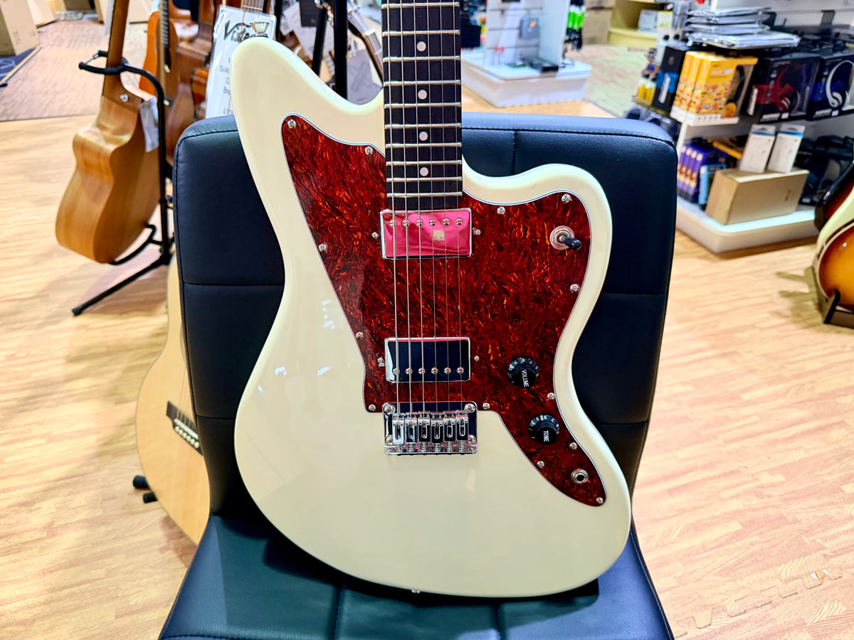 Vintage V50 Coaster Electric Guitar~ Vintage White~ Jazzmaster Style~ B Stock