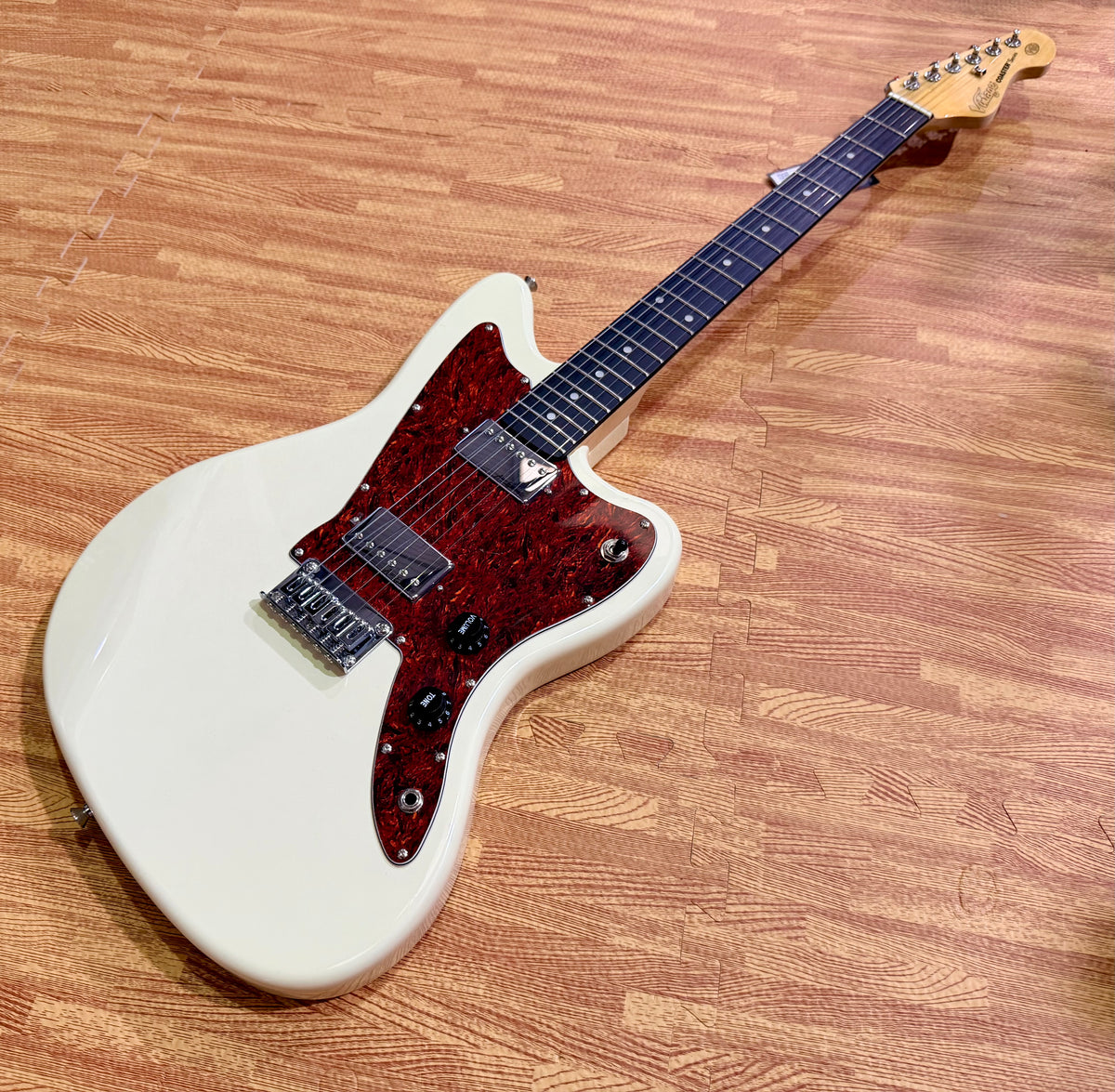 Vintage V50 Coaster Electric Guitar~ Vintage White~ Jazzmaster Style~ B Stock
