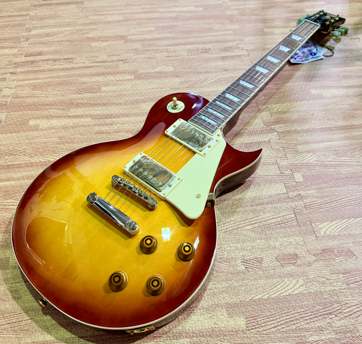 Vintage V100 ReIssued Tobacco Sunburst Electric Guitar ~ Gold Hardware~ B Stock