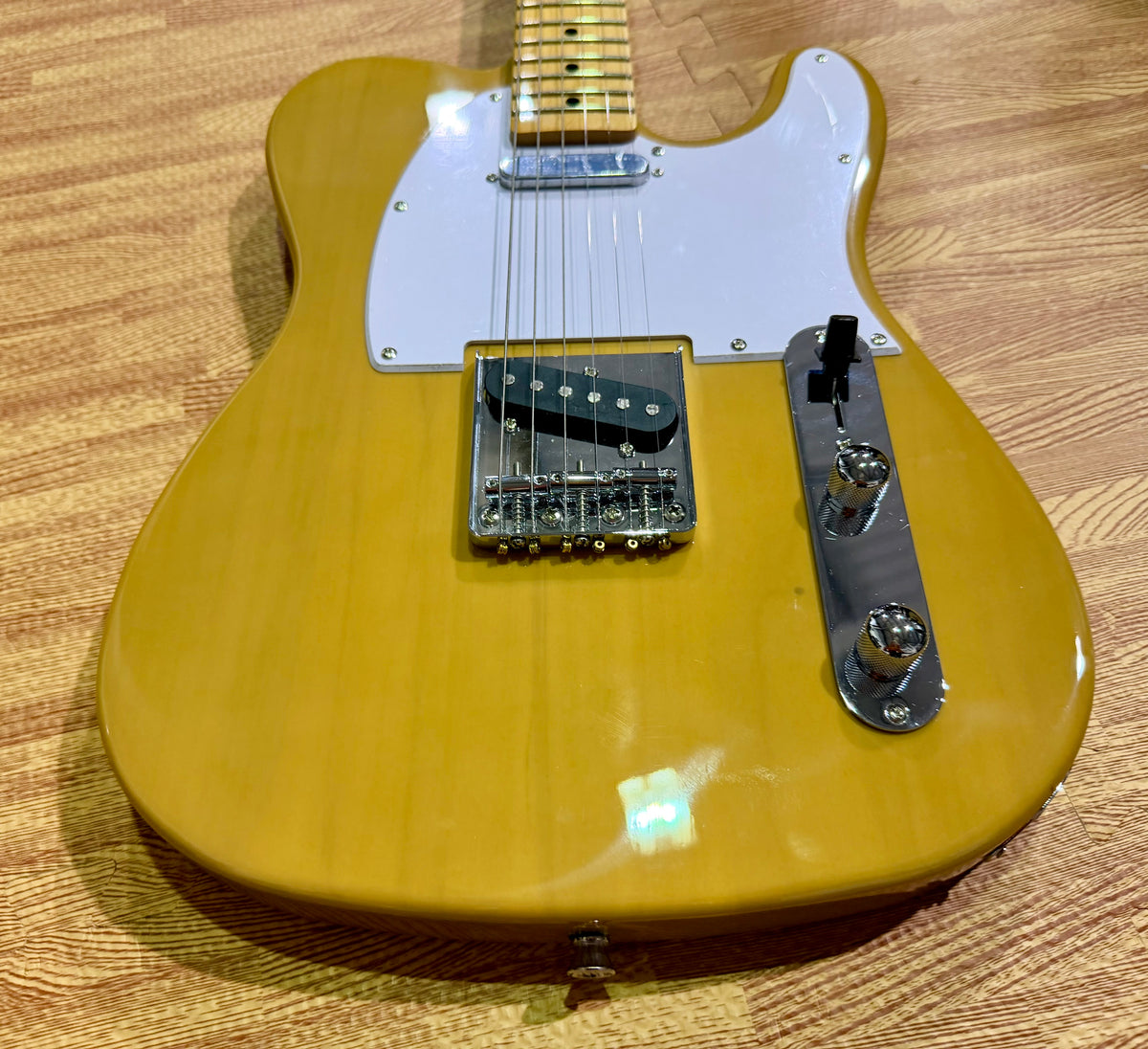SX STL50+ Butterscotch Blonde Electric Guitar Beginner Bundle~ 10W Amp, Strap
