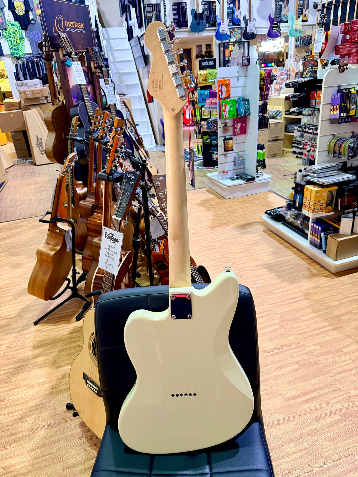 Vintage V50 Coaster Electric Guitar~ Vintage White~ Jazzmaster Style~ B Stock