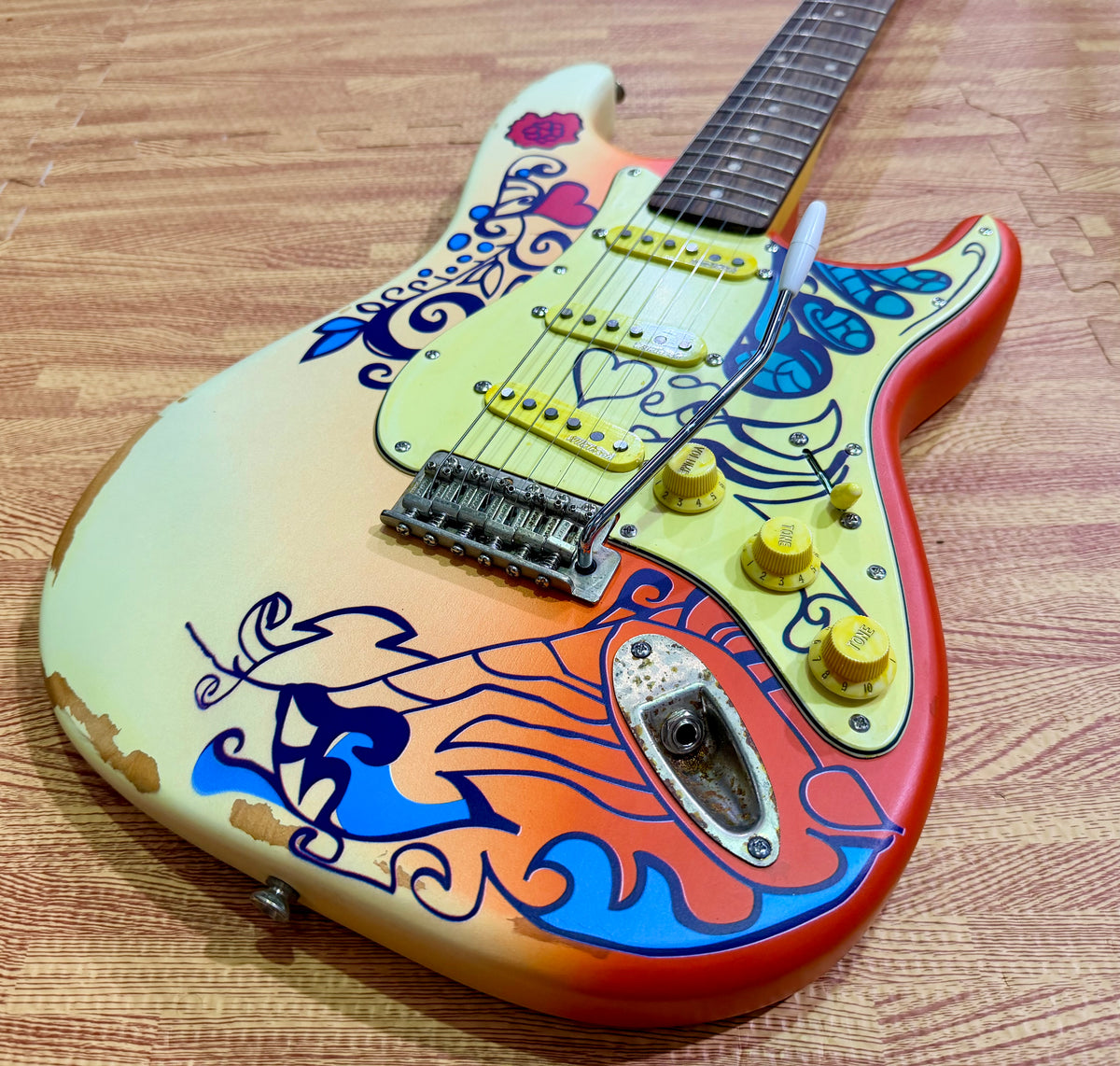 Vintage V6 Thomas Blug Summer of Love Stratocaster~ V6MRHDX Signature Guitar NEW