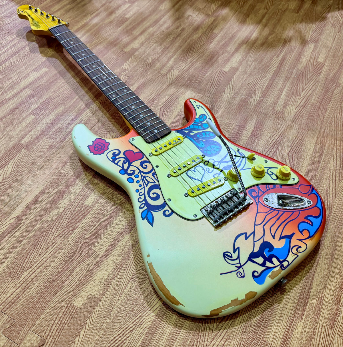 Vintage V6 Thomas Blug Summer of Love Stratocaster~ V6MRHDX Signature Guitar NEW