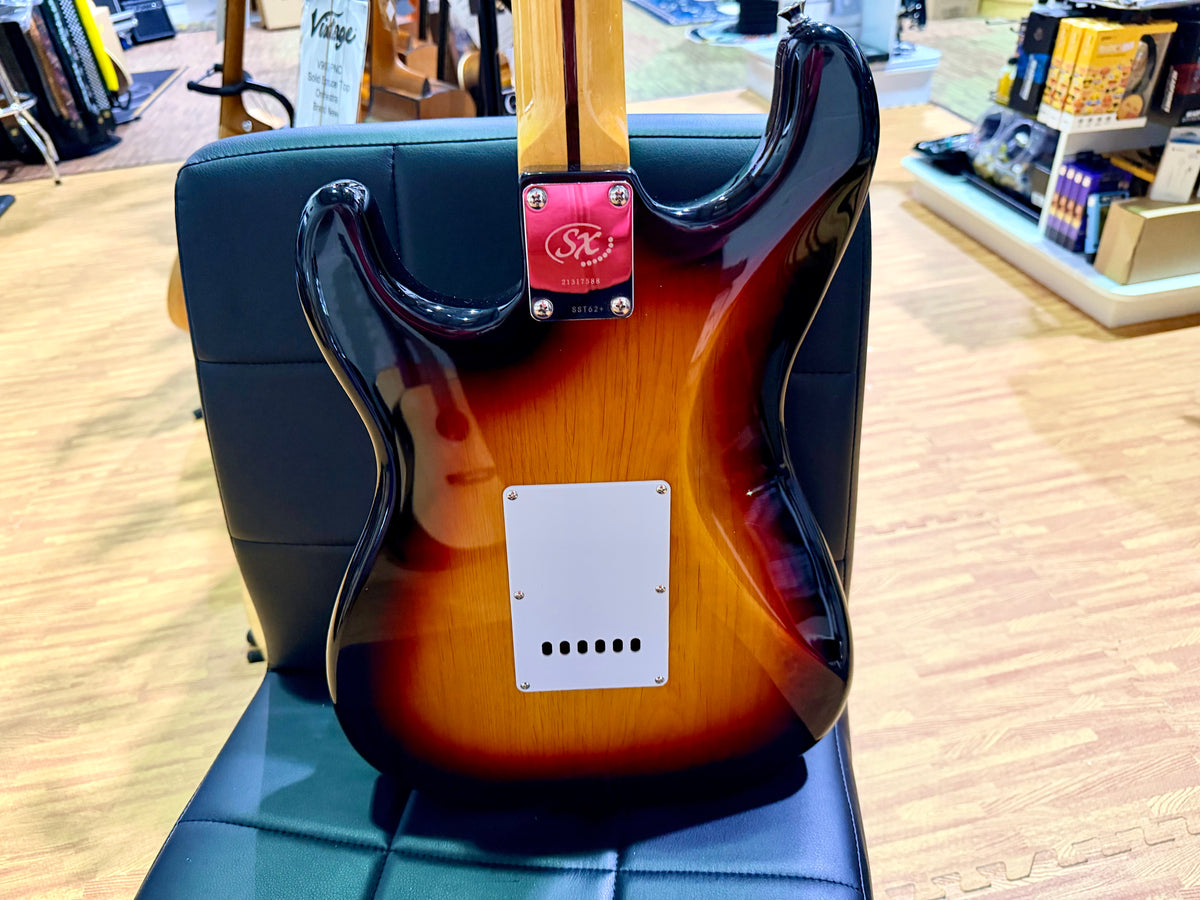 SX SST62+ 3-Tone Sunburst ST Electric Guitar~ Gig Bag~ Stratocaster Style NEW