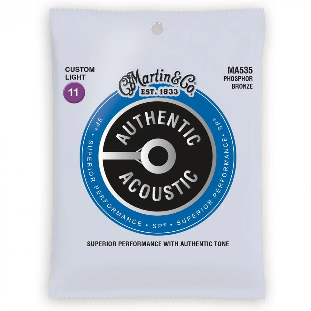 Martin Authentic Acoustic SP Phosphor Bronze 11-52 Acoustic Guitar Strings