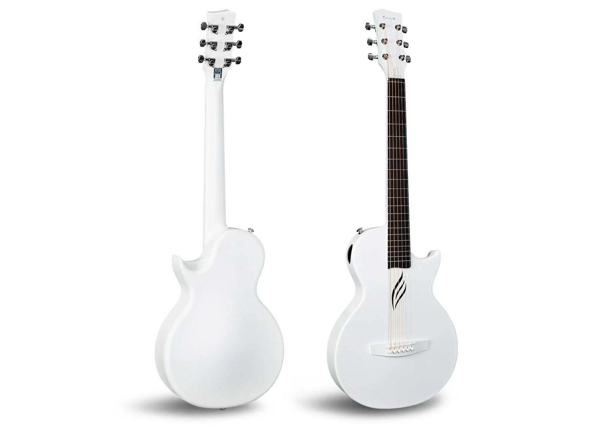 Enya Nova Go White Carbon Fibre 1/2 Size Travel Acoustic Guitar